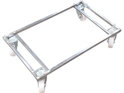 Тележка нерж. сталь 600х400х175 серые полиамидные колеса, арт. ТЛ-6040-1 (нерж), код: 27088