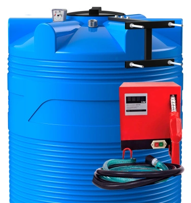 Мини АЗС V 10000 Китай Премиум JYB60 - раздаточная колонка со счетчиком Синий