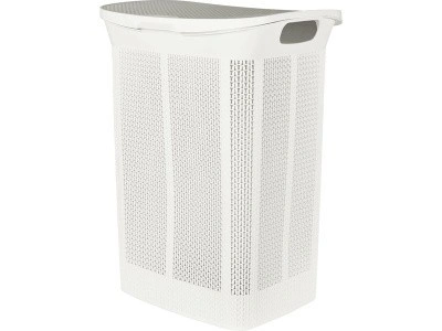 Корзина 430х340х590 50л. для белья, с откидной крышкой, стенки перф, код: 36154