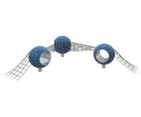 Сфера из EPDM крошки «Баббл Роуп - 4» с канатами