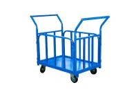 Тележка платформенная TOR ТП-Б (800х1400) с бортами и двумя ручками (колеса 160)