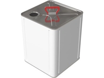 Канистра металл 15л. квадратная, с ручкой пластик, с крышкой берикап 42мм, арт. КМ-15б без берикапа 42мм, код: 28837