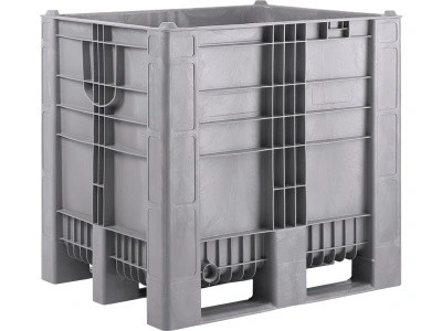 BoxPallet 1200х1000х1140 сплошной, на 3-х полозьях, арт. C-Box 1210 S (1140) серый, код: 23857