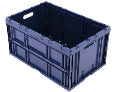 Складной ящик 600х400х310 сплошной синий