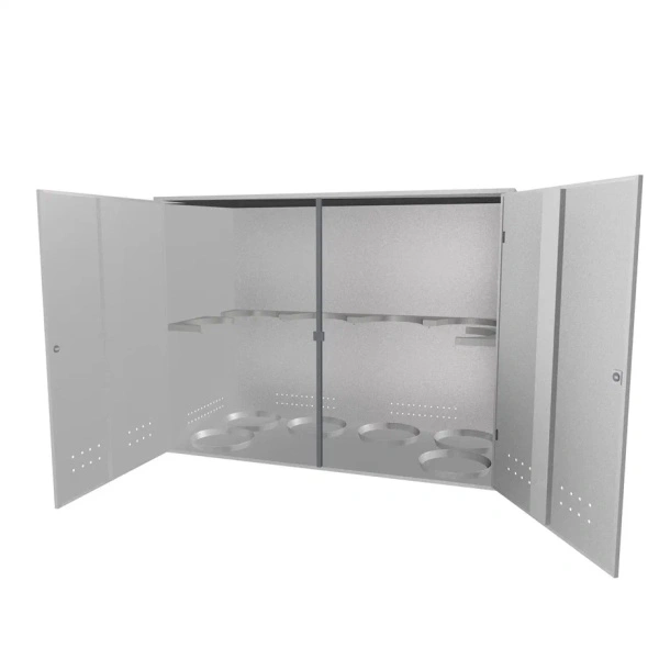 Шкаф для баллонов 1350x560x400 мм Светло-серый