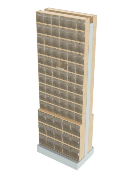 Стойка бежевая двусторонняя напольная Стелла-техник 406-00-10-03-B