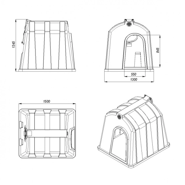 Домик для телёнка малый