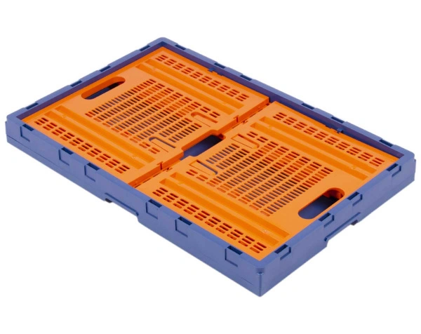 Складной ящик 600х400х310 с перфорированными стенками оранжевый